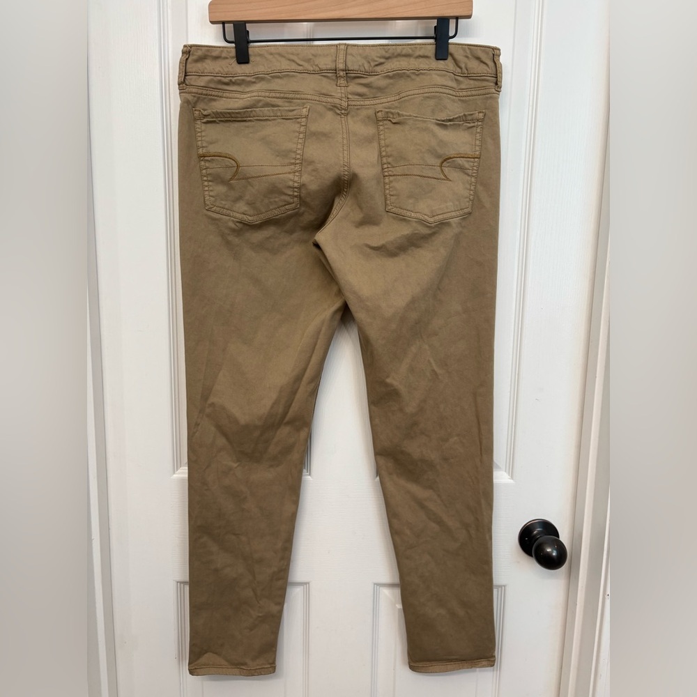 Khaki Stretch Jeggings | American Eagle 14 - Picture 2 of 10